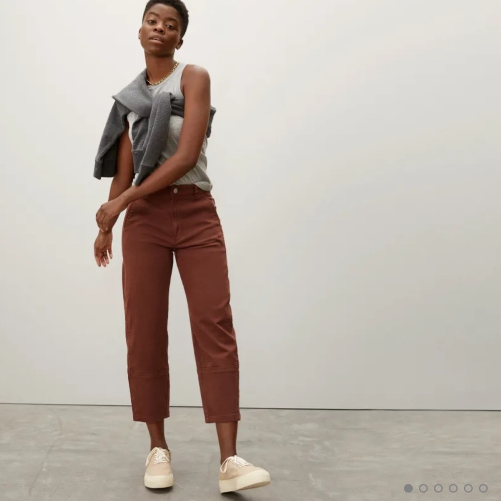 Everlane Utility Barrel Pant in Rosewood (size 2)